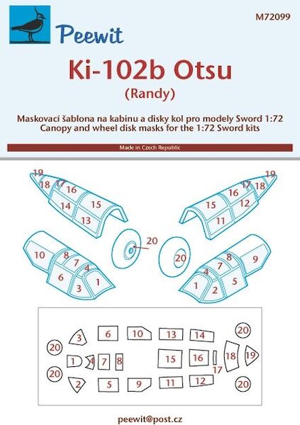 Ki102b Otsu (Randy) Canopy masking (Sword) M72099
