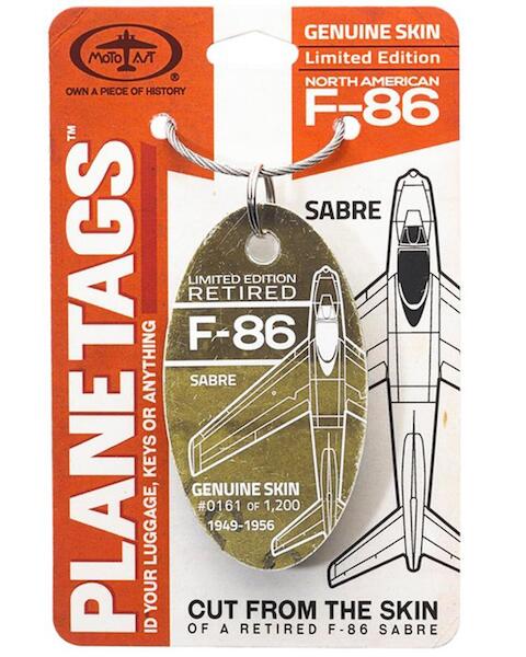 Keychain made of real aircraft skin: F-86 Sabre F-86 Sabre