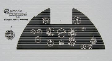 Hurricane MK1 Instrument Panel Decals AS24HUA