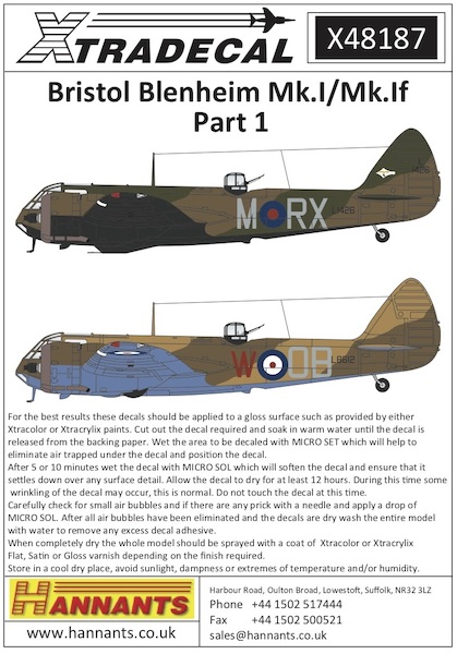 Bristol Blenheim MK1/MK1F X48187