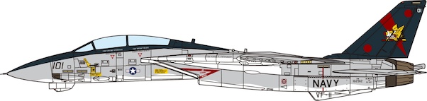 Grumman F14B Tomcat US Navy, VF-11 Red Rippers,