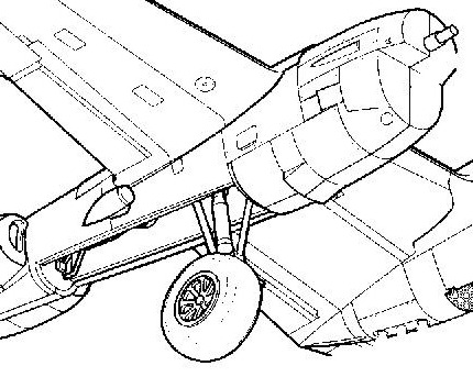 P38J Lightning Undercarriage set (Academy) CMKA7092