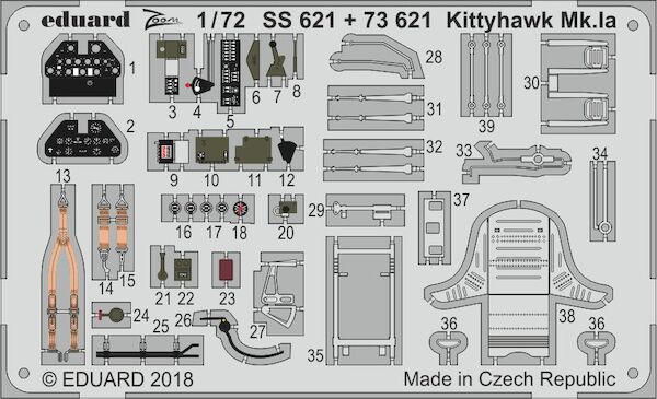 Detailset Curtiss Kittyhawk MK1a (Special Hobby) E73-621
