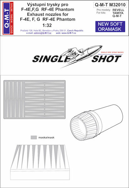 Single shot line Masking set for F4 Phantoms Exhaust nozzles (Revell) QMT-M32010