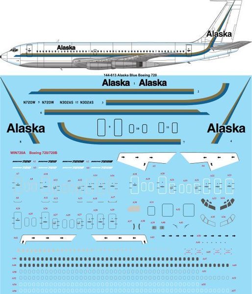 Boeing 720 (Alaska Blue) 144-613