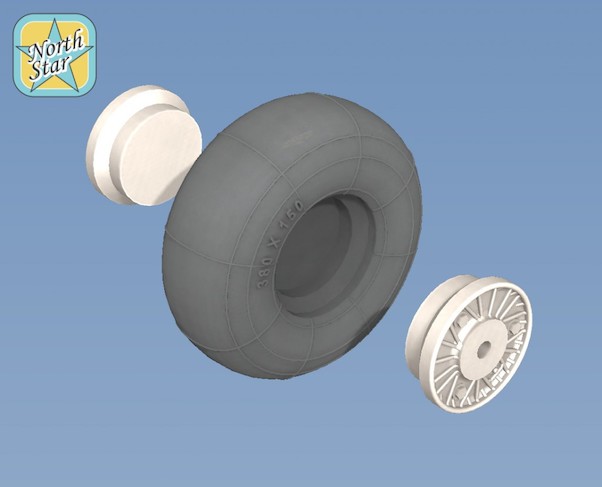 Wheel set for Focke Wulf FW190A/F/D Late (Continental) NS72133a