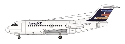 Fokker F28-1000 (Ansett) FRP4117