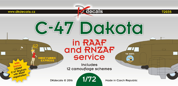 Douglas C47 Dakota in RAAF and RNZAF Service (12 schemes) DK72035
