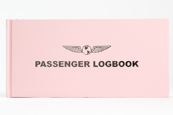 Passenger Flight Log Book - Pink Passenger Logbook PINK