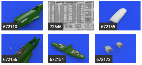 Spitfire MKVIII Upgrade set (Eduard) esin67214
