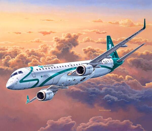 Embraer EMB195 (Air Dolomiti) Model set Including paint, glue and a brush  64884