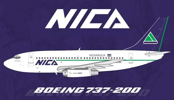 Boeing 737-200 Nica Nicaragua N501NG With Stand IFNICA732NG