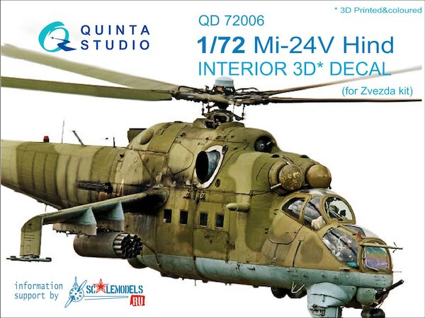 Mil Mi24V Hind Interior 3D Decal for Zvezda QD72006