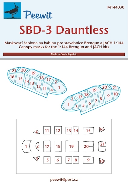 SBD3 Dauntless Canopy Mask (Brengun)  M144030