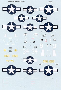 72-856 F4U/1A, FG1A Corsair (VF17, VMF217, VMF122) 72-856