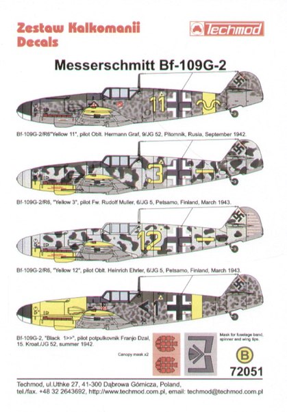 Messerschmitt BF109G-2 72051