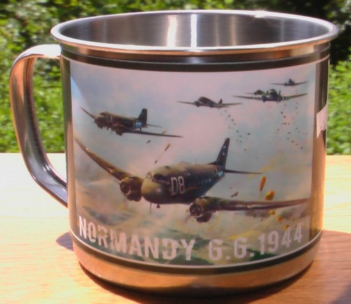 Steel cup with lid D-DAY - C-47 Skytrain 514