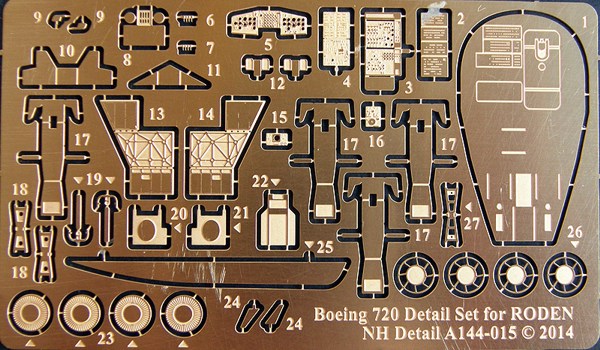 Boeing 720 Detailset (Roden) A144-015