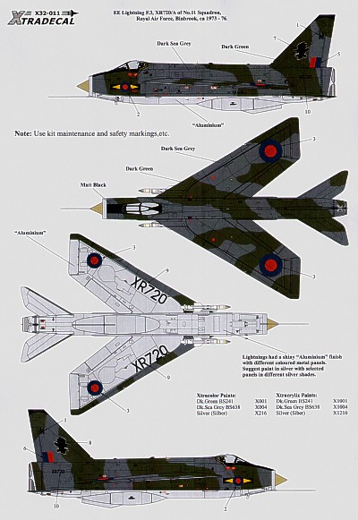 EE Lightning F3 (11sq RAF) x32011