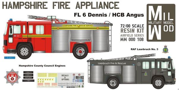 HAMPSHIRE Fire Appliance FL6 Dennis / HCB Angus on Volvo FL614 MM000-108