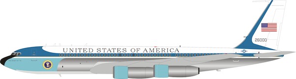 Boeing 707-300 VC-137C USAF SAM 26000 US Air Force, Air Force One The Spirit of '76 Polished with stand and collectors coin. IFAF1VC-137C-P
