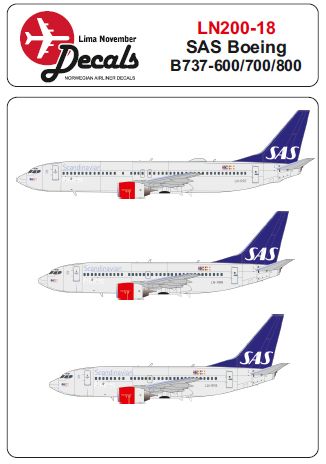 Boeing B737-600/700/800 SAS (Hasegawa) LN200-018