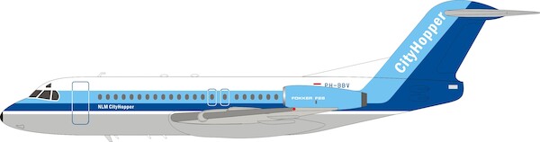 Fokker F28-4000 NLM Cityhopper PH-BBV With Stand IF28NLM0220