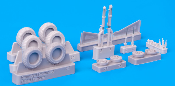 P51D Mustang landing gear (Eduard) Set 2 KLG4804EDU