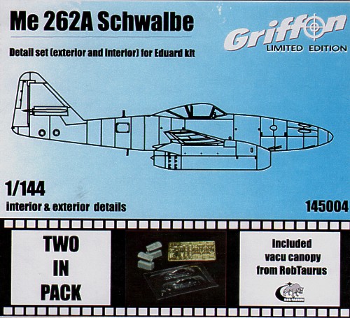 Messerschmitt ME262A Schwalbe Detailset (Eduard) GRF145004