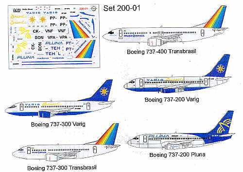 Boeing 737-200/300/400 (Pluna, TransBrazil, Varig, Pluna) 200-01