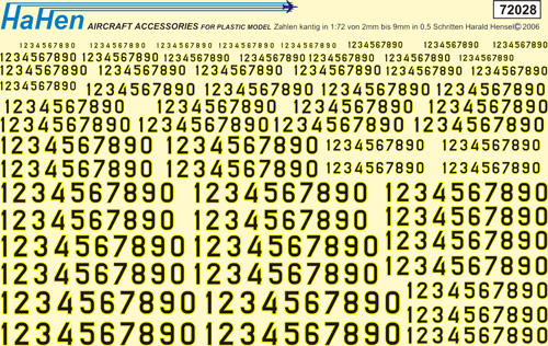 Luftwaffe, Marine & Heer Zahlen (Numbers) Kantig + Eizerne Kreuzen Hh72028