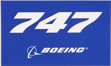 747 Blue Sticker STICK 747 BLUE