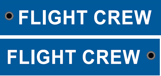 Keyholder with FLIGHT CREW on both sides - blue background KEY-FC-BLUE