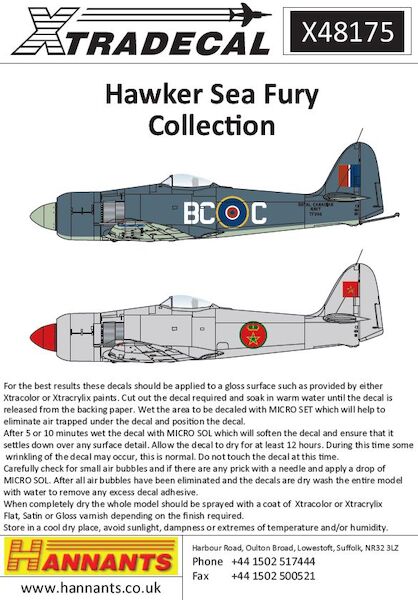 Hawker Sea Fury FB.11/FB.60 Collection. X48175