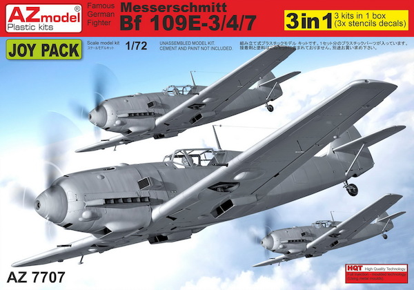 Bf 109E-1/4/7 (sprues only), 3 sets (incl. stencils decals) az7707