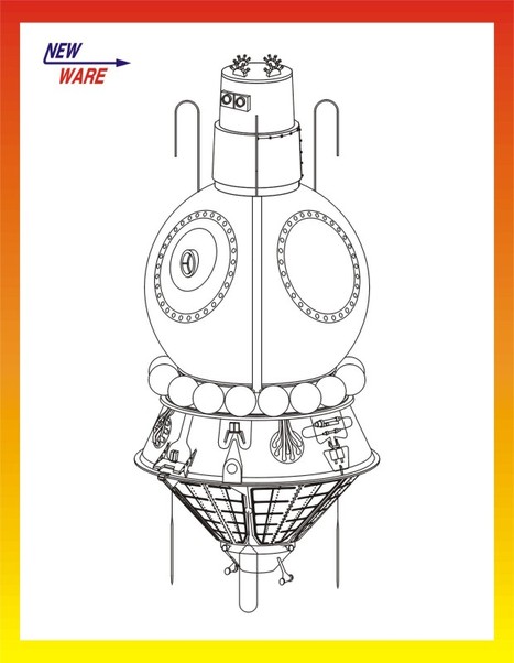 Voskhod 1 Spacecraft (7K-OK) - first 3men spacecraft NW086