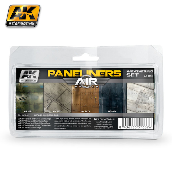 Camouflage panelliner Weathering set AK2070