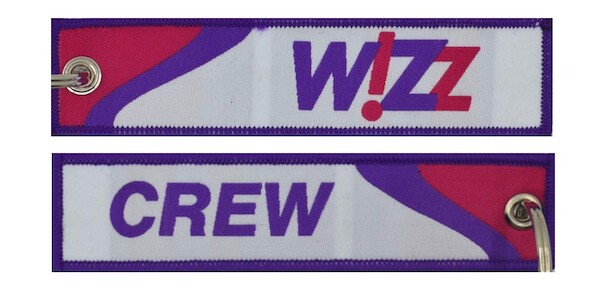 Keyholder with Wizz on one side and (WizzAir) crew on other side KEY-CREW-WIZZ