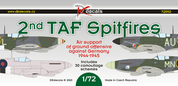 2nd Tactical Air Force Spitfires in the air support of the ground offensive on the Western front 1944-1945 (29 camo schemes including one Belgian!) DK72092