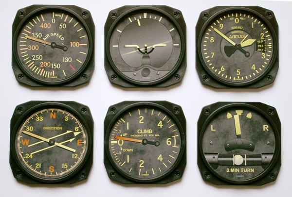 Instrument Coasters Vintage set of 6 (onderzetters) 9045