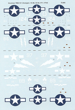72-895 Grumman TBM1C/3 Avengers (VC88, VC94, VT7, VT85) 72-895