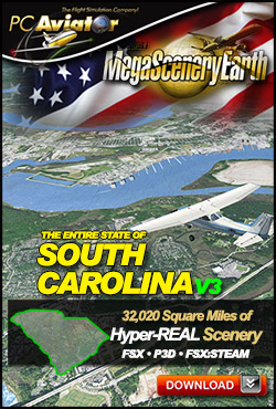 Mega Scenery Earth Version 3, South Carolina V3 (Download version) DL-MSEV3-SC