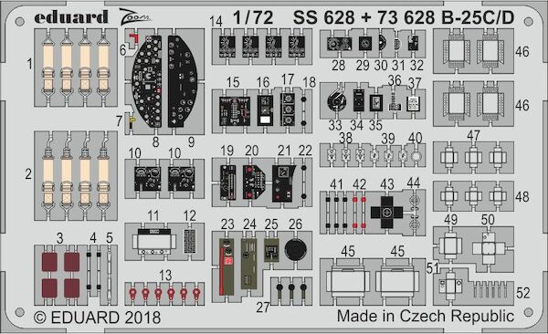 Detailset B25C/D Mitchell Interior (Airfix) ss628