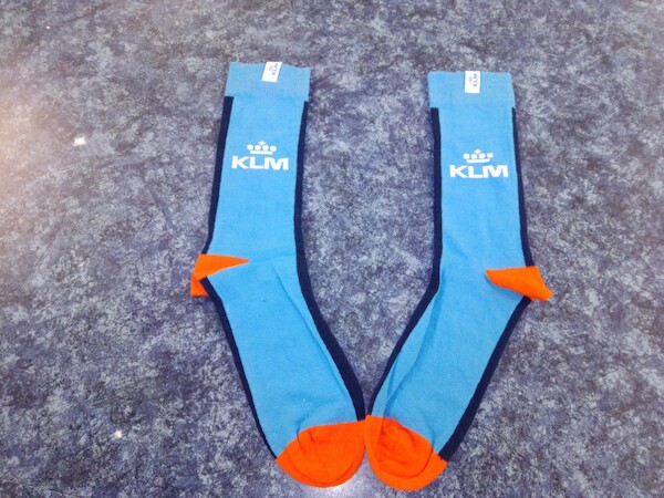 Pair of KLM socks various sizes blue/white SOCK KLM BLUE/WHITE