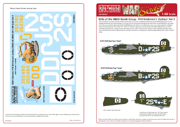 B24's of the 486th BG - Phil Brinkman's 'Zodiacs' set 3 kw148021