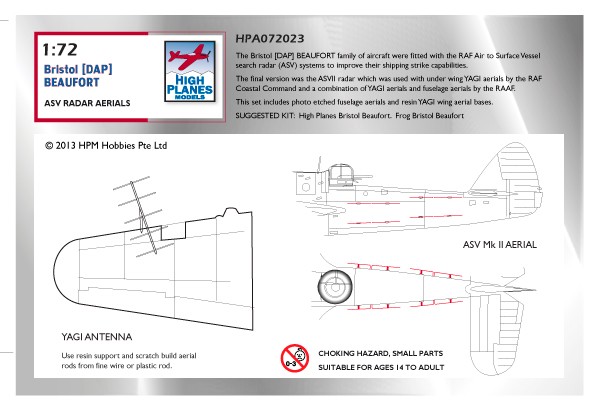 Beaufort (DAP) ASV Radar Aerials HPA072023