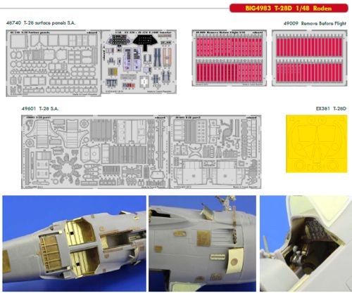 Detailset North American T28D Trojan (Roden) BIG4983