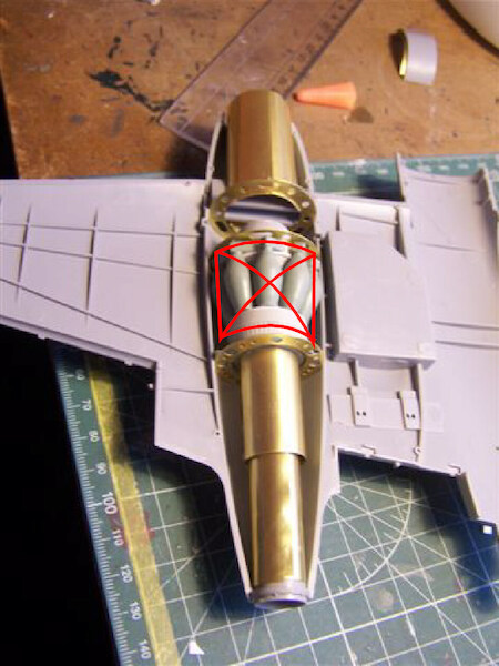 Gloster Meteor MKIV Engine exhaust and intake detail (HK models) 320192