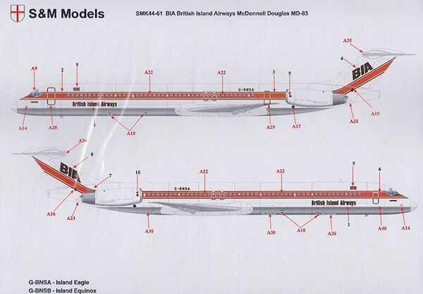 McDonnell Douglas MD83 (BIA British Island Airways) SMK44-61