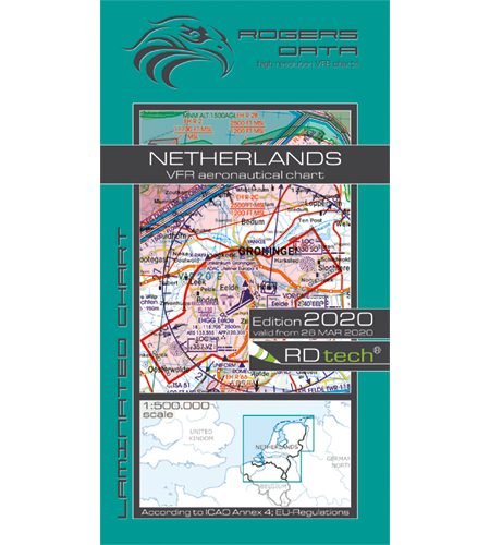 VFR aeronautical chart Netherlands 2020 ROGERS-NL